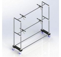 Meatrack Trolley, Doughty G3507 L=2.5m - natural finish