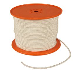Tau, polyester (PES) Ø6mm rull á 200m - white