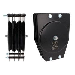 Standard Triple Pulley (180mm) 6mm wire, Doughty T42832 wll 150 kg - black