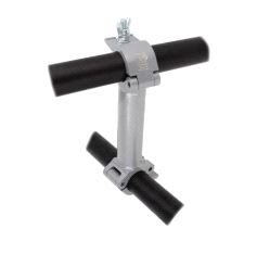 Aluminium Pipe to Pipe Coupler 90°, cc 1000mm Doughty T57375 wll 200 kg - silver