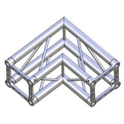 Hjørne Litec Std QH40SAL2090  firkant 40cm (48x3mm) 2-veis 90°