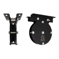 Heavy Duty Single Pulley (150mm) 6mm wire, Doughty T42911 wll 400 kg - black