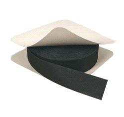 Borrelås, Velcro u/lim 50 mm HAN, svart - rull á 25m