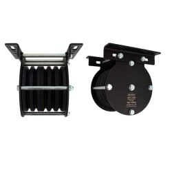 Heavy Duty Quin Pulley (150mm) 6mm wire, Doughty T42915 wll 400 kg - black