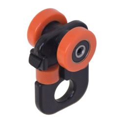 FlexRail, Teppevogn 2-hjuls nylon komplett, svart & rød