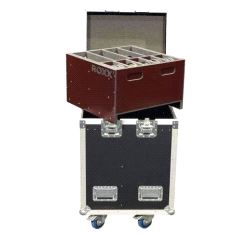 Flightcase, for ROXX Show Series, 4 enheter (med tray) 60x60cm svart