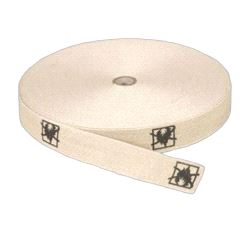 Kantebånd lin 50 mm, ecru - rull á 50 løpemeter