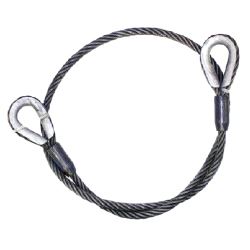 Toppstål (galvanisert) 4mm u/slange (swl 192 kg), L=3m