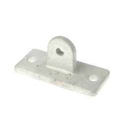 Pipeclamp Swivel Base Section Male, Doughty T16900M - silver