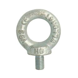 Steel Eye Bolt (M8 Large Eye) Doughty T39702 wll 140 kg DIN 580 - silver