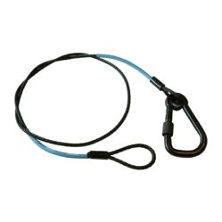 Sikkerhetslenke wire wll 75kg, Vision L=75cm w/ 9KN Hook svart