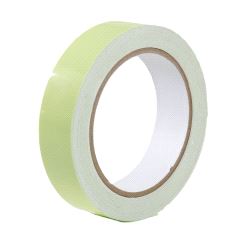 Fluoriserende tape (etterlysende) 25mm PVC, rull á 10m - sitrongul