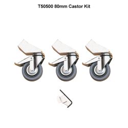 Castor Kit (80mm) Doughty T50500 - silver