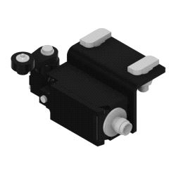 FlexRail, endestoppbryter komplett m/ brakett, svart