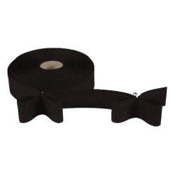 Rynkebånd 2xfold (80%) polyester 50mm rull á 50m - black
