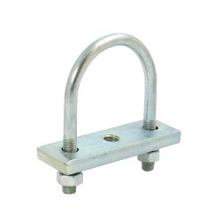 U Bolt (48mm) and Threaded Plate (M10) Doughty T33400 wll 140 kg - silver