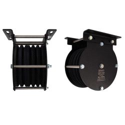 Heavy Duty Quin Pulley (200mm) 6mm wire, Doughty T42925 wll 600 kg - black