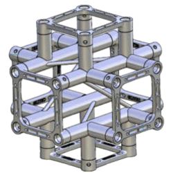 Trosse-kryss Litec Std QH40SAX6 firkant 40cm (48x3mm) 6-veis "X"