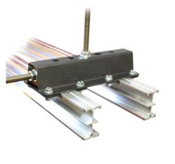 Studio Rail 60 - Suspension Bracket with Wall Fixing (single rail) Doughty T84116 wll 100 kg - black