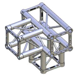 T-stykke Litec Std QH40SAT4 firkant 40cm (48x3mm) 4-veis "T"