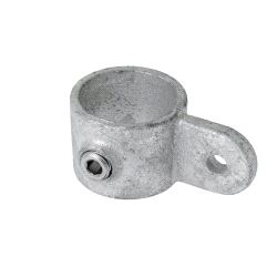 Pipeclamp Swivel Male Section, Doughty T17300M - silver