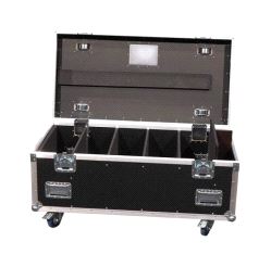 Flightcase Amptown, for 4x ROXX Cluster B4 eller 8x B2/S2, 122x60x80cm, svart