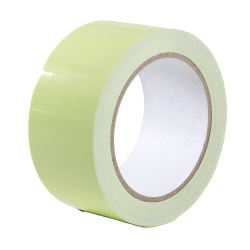 Fluoriserende tape (etterlysende) 50mm PVC, rull á 10m - sitrongul