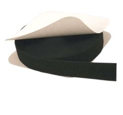 Borrelås (velcro) 50 mm HUN, svart - rull á 25m