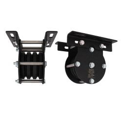 Heavy Duty Triple Pulley (100mm) 4mm wire, Doughty T42903 wll 200 kg - black