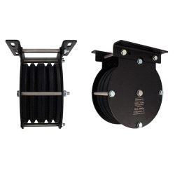 Heavy Duty Quad Pulley (200mm) 6mm wire, Doughty T42924 wll 600 kg - black