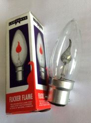 BRU: Lampe, Elektrisk Stearinlys 11w B22d 240v