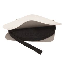 Borrelås (velcro) m/lim 20mm HUN, rull á 25m - black