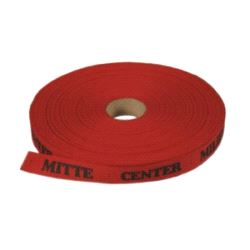 Knytebånd bomull 22 mm B1 rød "Center" v/50m rull - pr.meter