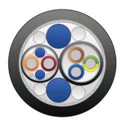 Tourflex Datasafe Ultra Hybrid 3 x 1.5mm² Power & 1 Pair DMX Cable - meter